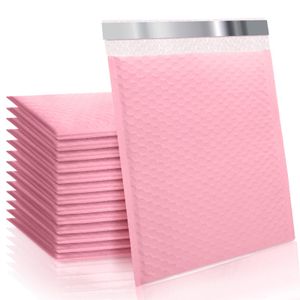 Luxury Custom logo shiny rose gold aluminum bubble envelope mailers poly bubble mailer mailing jewelry packaging bags with logo