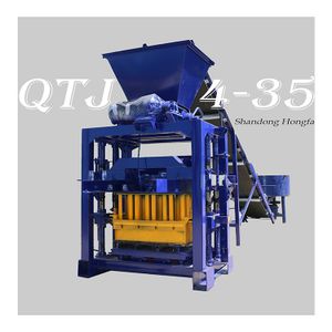 semi automatic  QTJ4-35 cement hollow solid paver interlocking bricks making machine