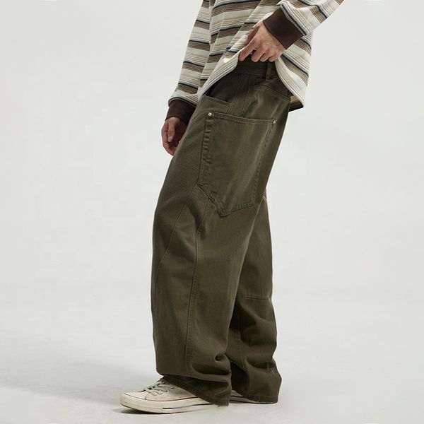 GDTEX custom men jeans trouser baggy cargo pants men high street mens pants jeans
