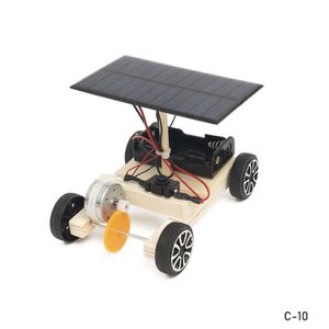 C-10 Solar toys car OEM ODM DIY Wooden Puzzles Toys Kit Science Experiment educational science kits STEM toys