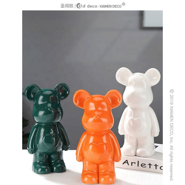 2022 new net red bear ceramic ornament  home decor dropshipping