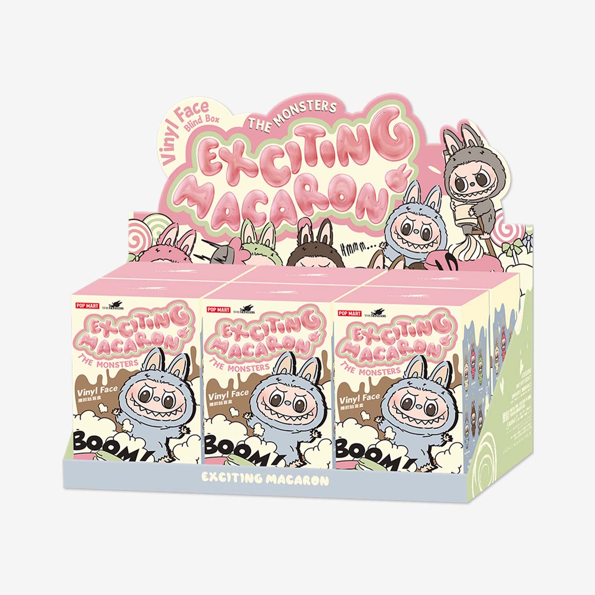 TECENT CHAMPION(SHANDONG) INDUSTRIAL AND TRADING CO.,LTD A complete set of new plastic-sealed Ono Pop Mart series labubu macaron rubber blind box gift
