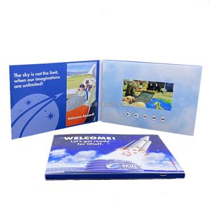 Custom factory price chinese shenzhen home made paper etg video brochure with LCD screen