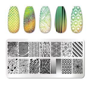 High Quality Custom Nail Art Stamping Plates Leaf Geometric Printing DIY Nail Art Designer Template Stainless Steel for Salons