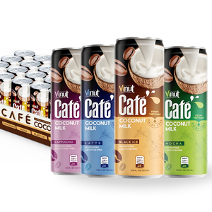 Coconut Milk Coffee Drink 320ml VINUT| Latte, Black, Cappuccino, Mocha, Free Design, Free Sample, Wholesale Supplier OEM/ODM