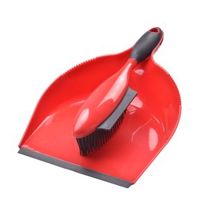 Rubber Floor Broom Soft Bristle Brush/Scrubber clip-on Dustpan easy for cleaning Pet Hair Removal Broom for Household