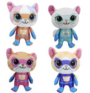 Super Kitty Team Crystal Super Soft Plush Toy Doll Blue Kitten Green Kitten Yellow Kitten Doll Children's Toy Holiday Gift