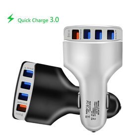 Quick Charger USB Car Charger 4 Port Adaptive Fast Charger Phone Adapter