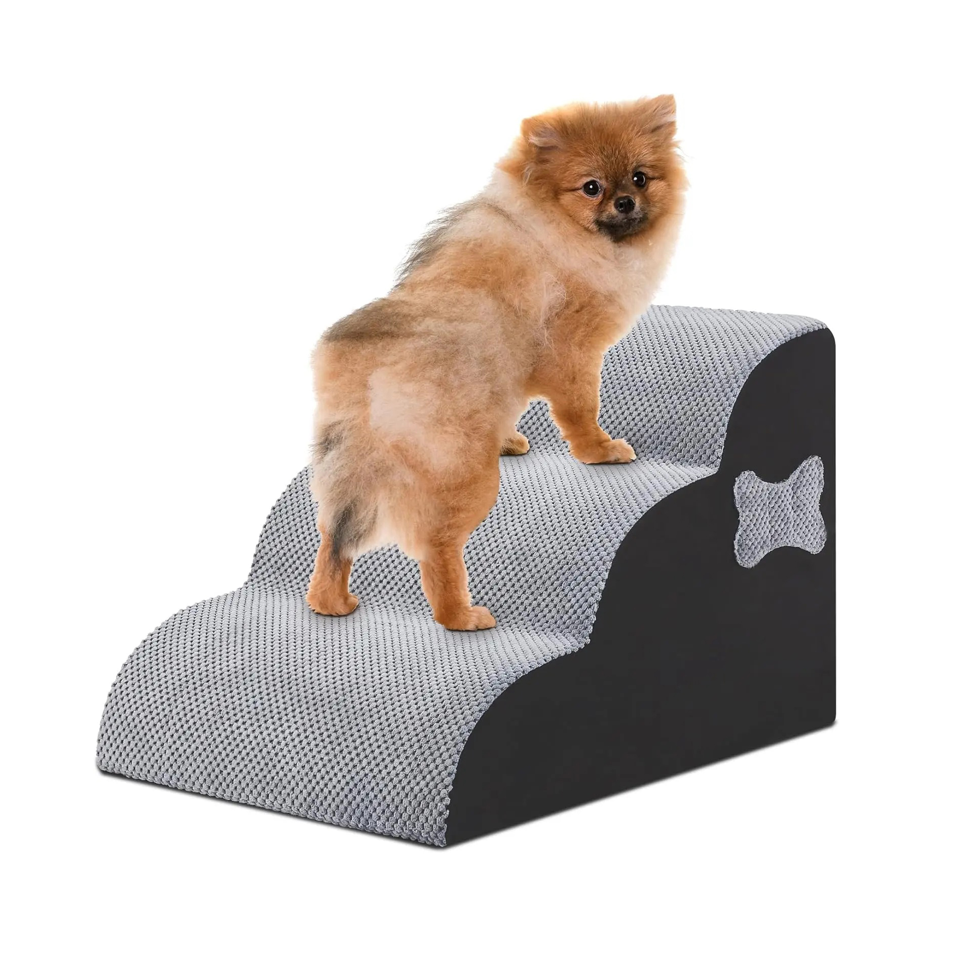 Hangzhou Beauty Pet Products Co., Ltd. Pet Cat Dog Stairs Dog Ramp for Bed Foldable Pet Stairs with Non-slip