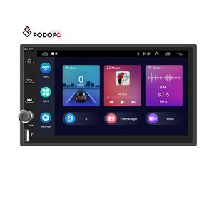 Podofo Wholesales 2 Din 7" CarPlay Android Auto Car Radio Android GPS Navi WIFI Hi-Fi Music FM RDS AUX Support AHD Camera