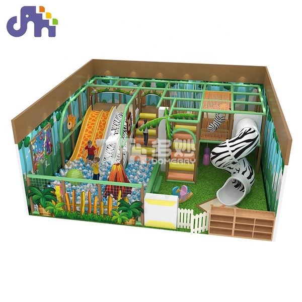 Jungle theme children mini garden games ball pit swing sets kids soft play playground equipment