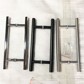 commercial stainless steel 304  glass door handle / H type double side glass pull handles for tempered glass