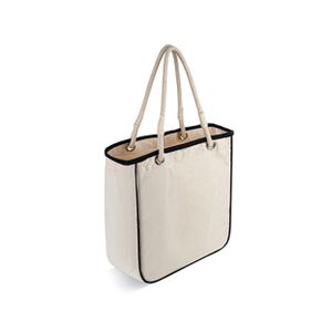 Manufacturer and Exporter of Premium Quality Cotton Canvas Cream Color Shopping Tote Bags Available at Reliable Market Price