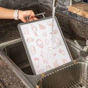Wholesale Custom Pattern Chopping Board Non-Slip Kitchen Gadget Plastic Double Side Cutting Board With Holder