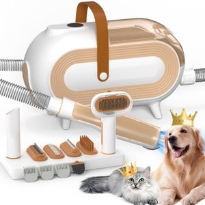 7 in 1 Professional Electric Pet Grooming Tools Fur Remover Hair Brush Clipper Set Trimmer Cleaner Vacuum For Cats Dogs