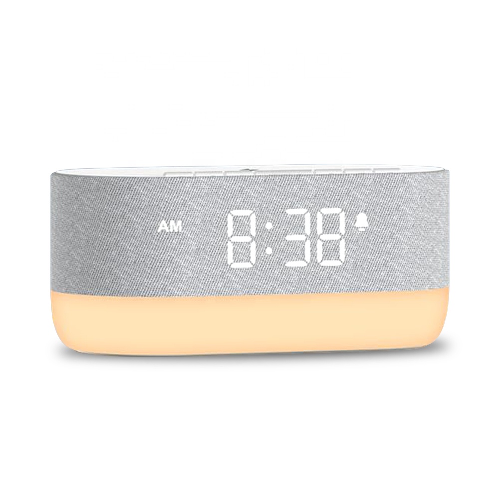 HiFiD Wireless Speaker BT White Noise Machine Bedside Lamp With USB Charging Sound Machine With Alarm Clock For Bedrooms