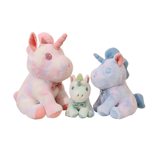 Factory Hand Made Plush Rainbow Stuffed Animal Plush Colorful Unicorns Toys