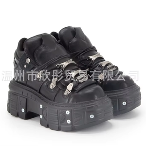 Brand Fashion Women's Platform Ankle Boots 2023 New Dark Punk Style High Heels Metal Decoration Design Y2k Gothic Shoes INS