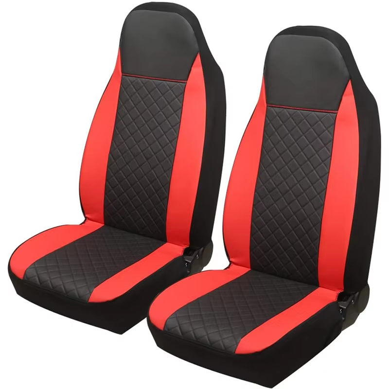 Yiwu Houzhi Outdoor Products Co., Ltd. MESOROCK Polyester Quilted Car Seat Protector siamese Cover Black and Red For All-season leather seat cover for car