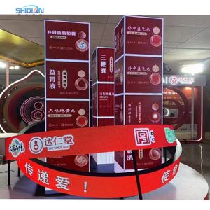 Indoor Transparent Led Film Screen Pcb Board Flexible Soft Curved Curtain Transparent Led Screen