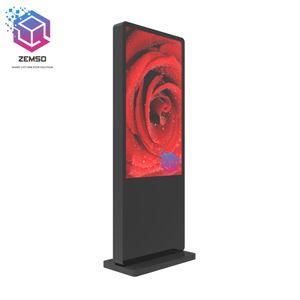 Outdoor 43 49 55inch floor standing LCD digital signage display, outdoor touch kiosk LCD advertising totem