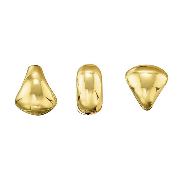 Gemnel Puffy huggie sterling silver chunky polished gold handcrafted 14k gold jewelry earrings