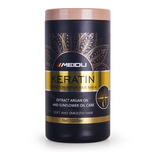 Private label sunflower oil argan oil smooth hair care product shiny refreshing MEIDU professional keratin nourishing hair mask