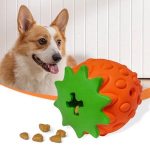 hot selling products 2024 pet chew toys Strawberry shape dog food leakage toys pet toys