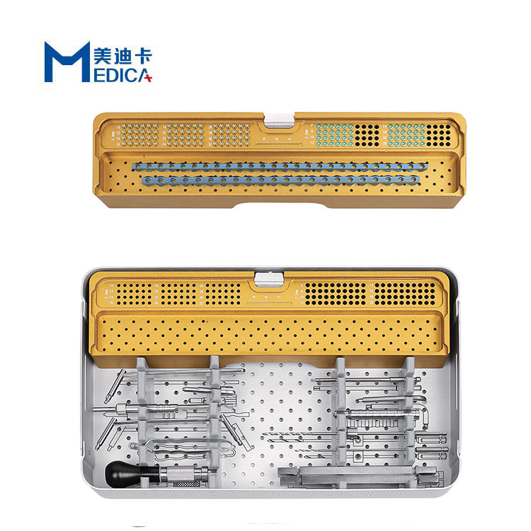 orthopedic Titanium Medical Surgical Veterinary 3.2 locking Plates Instrument Kit