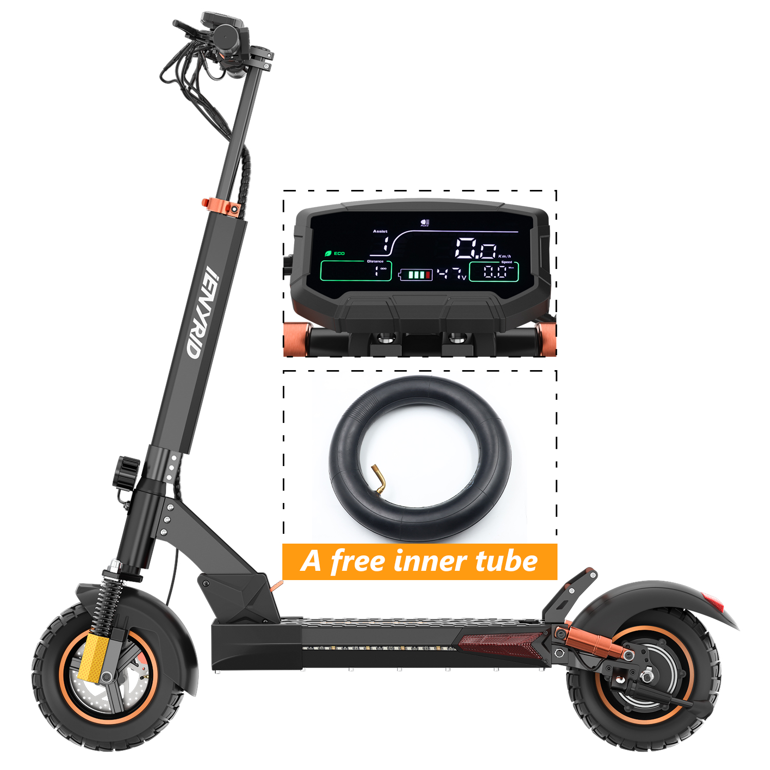 HONGKONG TIANJIA LIMITED Directly Wholesale iENYRID M4 PRO S+ Max 10 Inch Pneumatic Tires 800W 20Ah Off Road Electric Scooter iENYRID Scooter