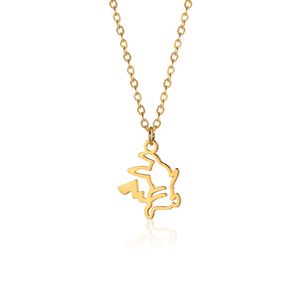 Craft Wolf Pendant Trendy Stainless Steel Jewelry Hip Hop Style Chain Necklace for Men Women wholesale design jewelry factory