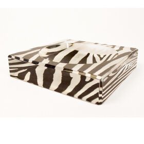 AVF Home Decoration Acrylic Candy Dish Printed Zebra Stripes Lucite AVF Bowl for Tabletop