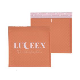 Designer Boutique Custom Poly Bubble Mailers Self Seal Orange Padded Envelopes Shipping Bag for Jewelries & Cosmetics