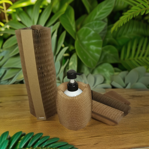 Wholesale Eco Friendly  Wine Protective Sleeves Kraft Paper Roll Wine Bottles Safe Protector Honeycomb Paper Sleeve