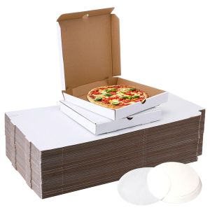 Custom logo printed Brown Kraft Paper Pizza Box Food Packaging