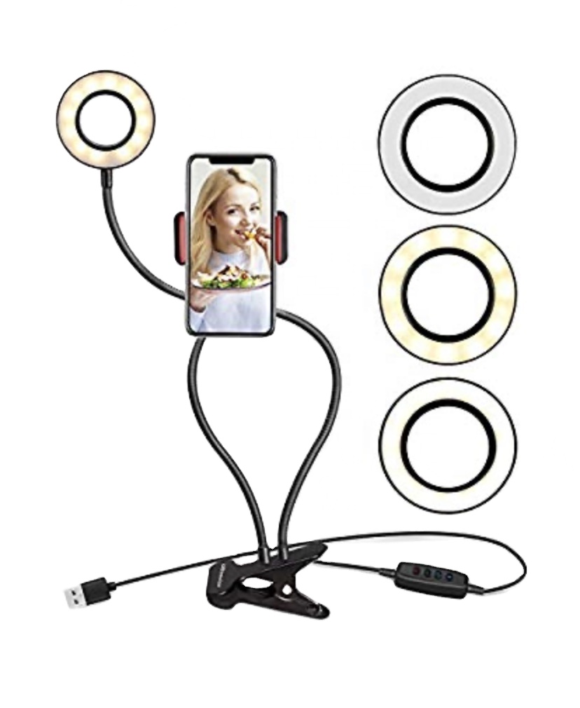 New Mobile Phone Ring Light With Webcam Mount LED Ring Light For Selfie