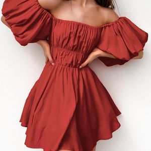 Fashion Summer White Casual Dress Women's Short Sleeve Layered Flounce Casual Dress