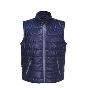 Wholesale winter warm vest  windproof waistcoat men's plus size vest cotton puffer vest custom