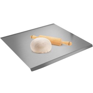 Non-Slip One Side Folding Large Stainless Steel Cutting Board for Kitchen Meat Fruits Bread Baking Chopping Blocks with Lip