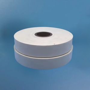 Heat Transfer Coating Ribbon Roll White Waterproof Shoe Tongue Label Roll 3cm Width For Shoes