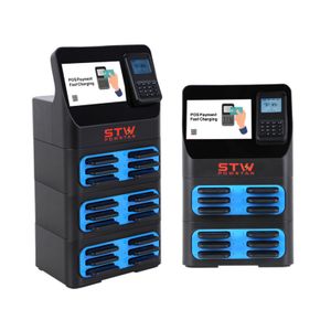 2024 new products advertising power bank rental station POS Machine LED Display stacking battery bank rental with screen