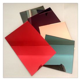Wholesale 4 mm decorative colored mirror glass sheet tinted glass wall mirror