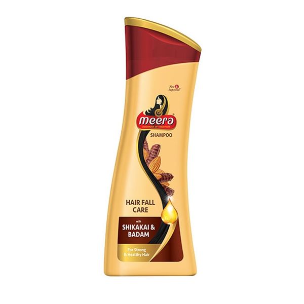 Meera Herbal Shampoo 180ml Hair fall Care for Men and Women with Shikakai and Badam for Strong and Healthy Hair