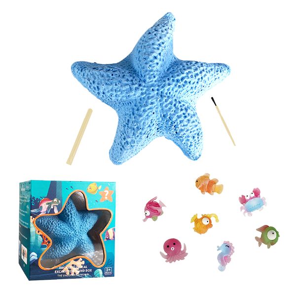 Educational Toys Funny Safety Colorful Dig It Out Mini Plastic Sea Animal Excavation Toy for Kids
