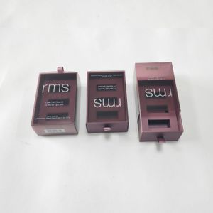 Custom Cute Purple Cosmetics Packaging Box A Little Lip And Cheek Kit Paper Box With Visible Cover For Gift