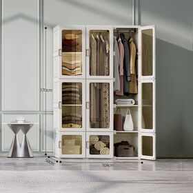 Mayibox Antbox Simple Wardrobe Folding Closet Furniture Clothes Storage Organizer Cabinet Locker Combination Clothing Closet