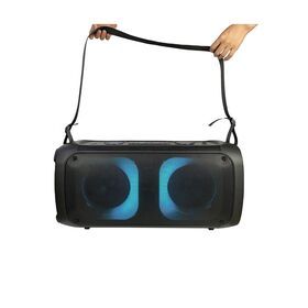Dual 8 inch with LED circle light 100 Watt big power Heavy Bass dj audio sound portable rechargeable wireless party box speaker