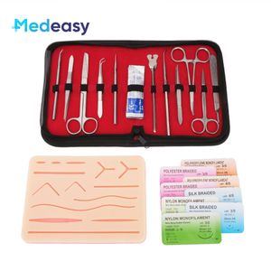 Medical Students Suture Dissecting Practice Kit with 22 PCS Stainless Steel Suture Dissection Set for Medical Suture Training