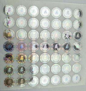 Custom Holographic 3d Pyramid Maker Film Safety Clear Hologram Label Security Holographic Anti-counterfeit Adhesive Sticker