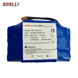 SOSLLI 10S2P 36V 4.4Ah li-ion battery pack for hoverboard battery self balancing scooter battery